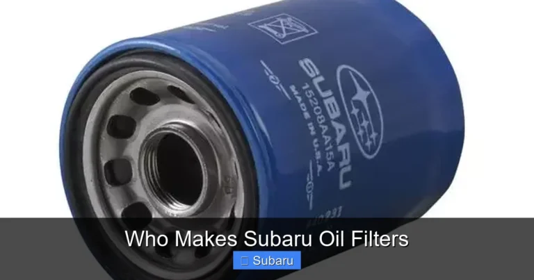 Who Makes Subaru Oil Filters