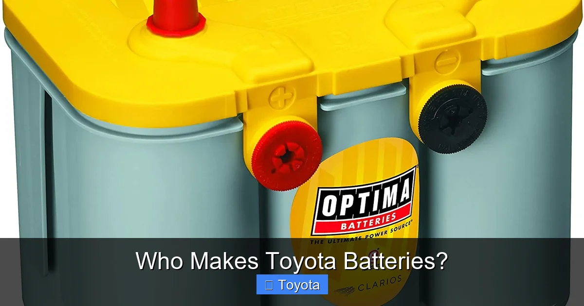 Who Makes Toyota Batteries?