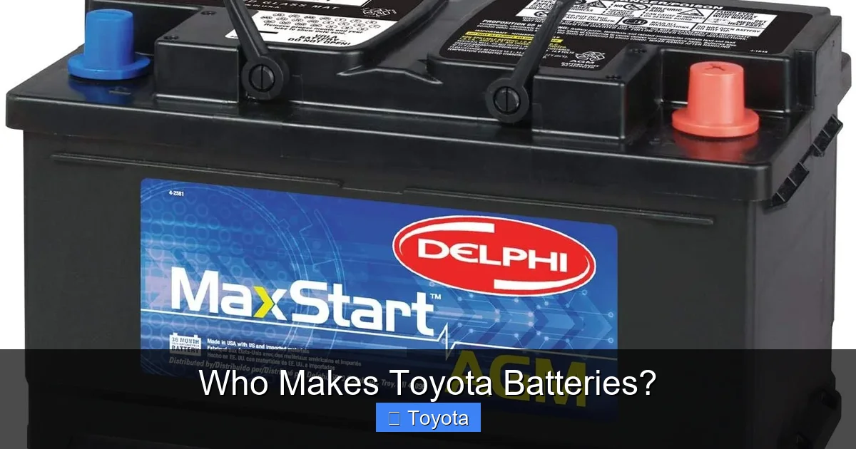 Who Makes Toyota Batteries?