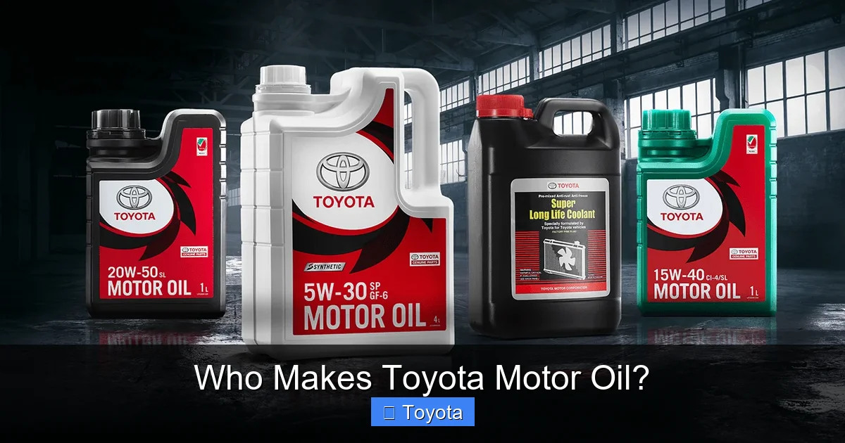 Who Makes Toyota Motor Oil?