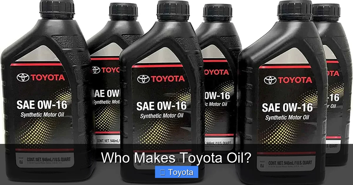 Who Makes Toyota Oil?