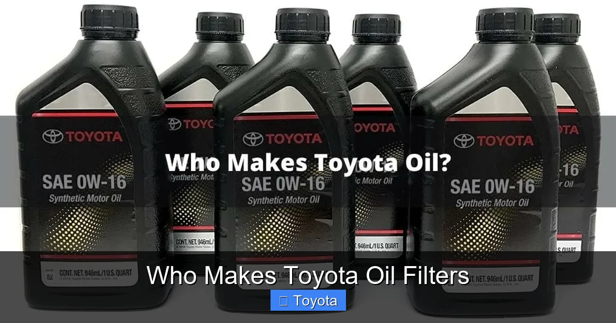 Who Makes Toyota Oil Filters