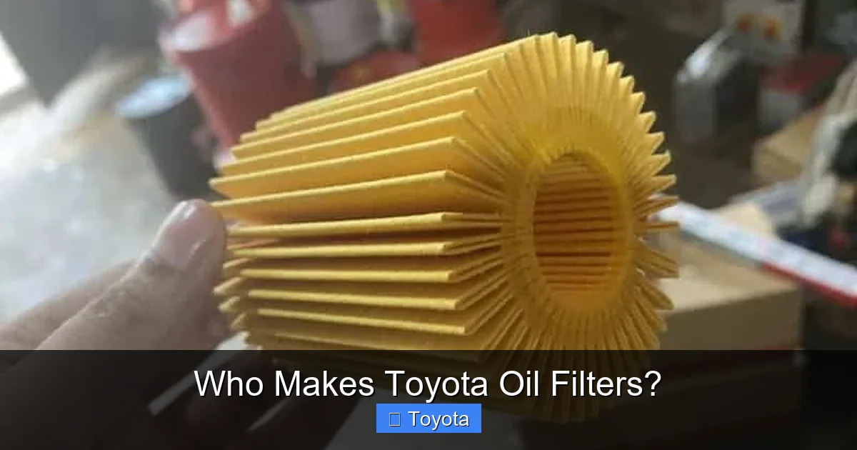 Who Makes Toyota Oil Filters?
