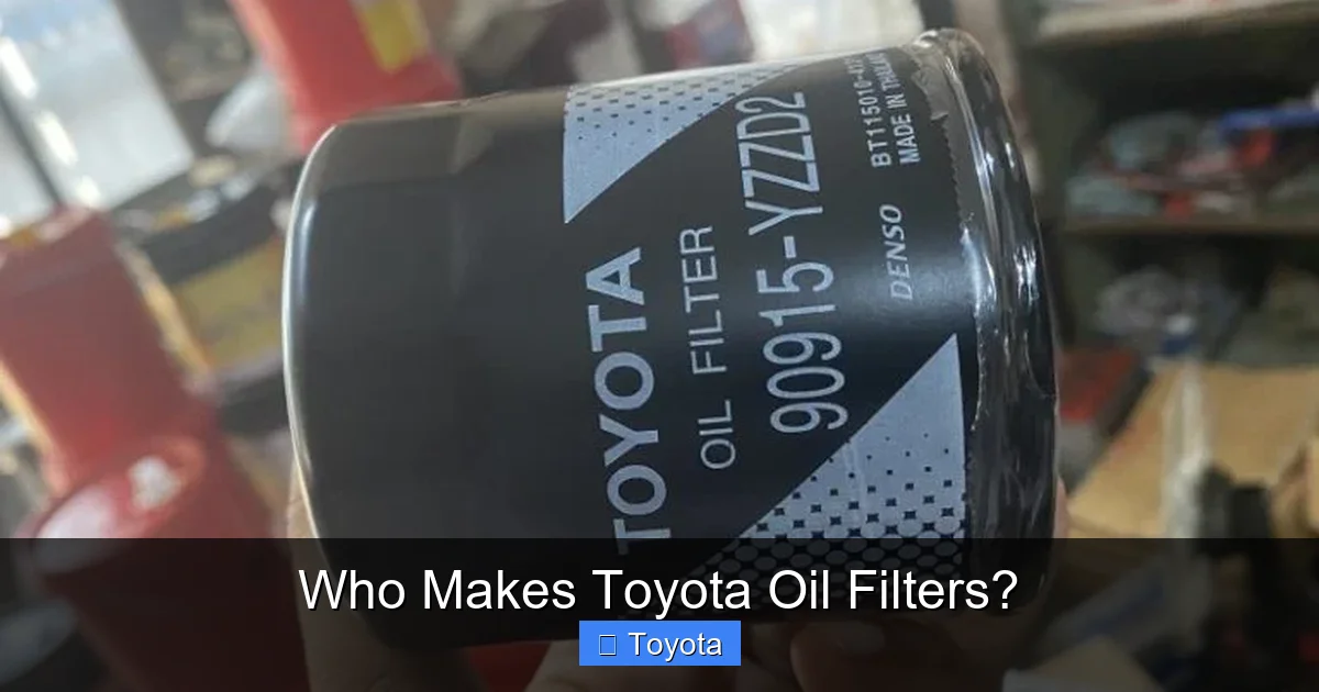Who Makes Toyota Oil Filters?