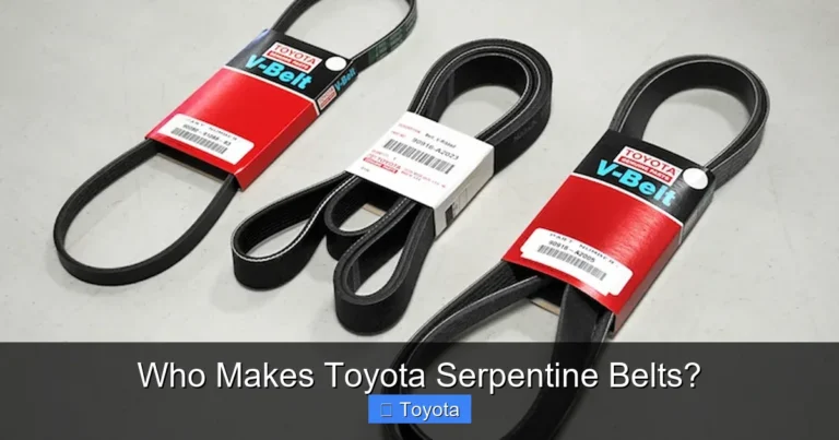 Who Makes Toyota Serpentine Belts?