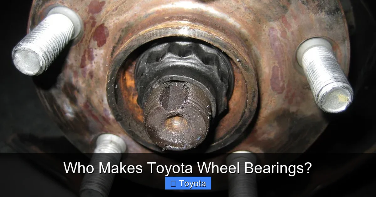 Who Makes Toyota Wheel Bearings?