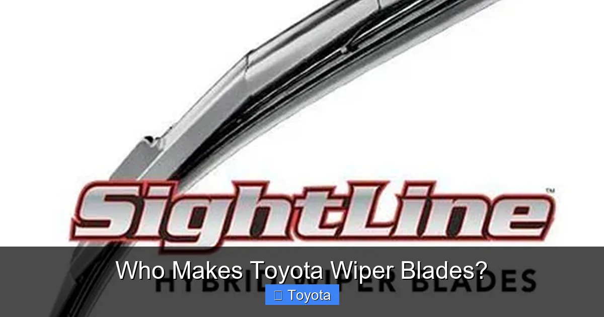 Who Makes Toyota Wiper Blades?