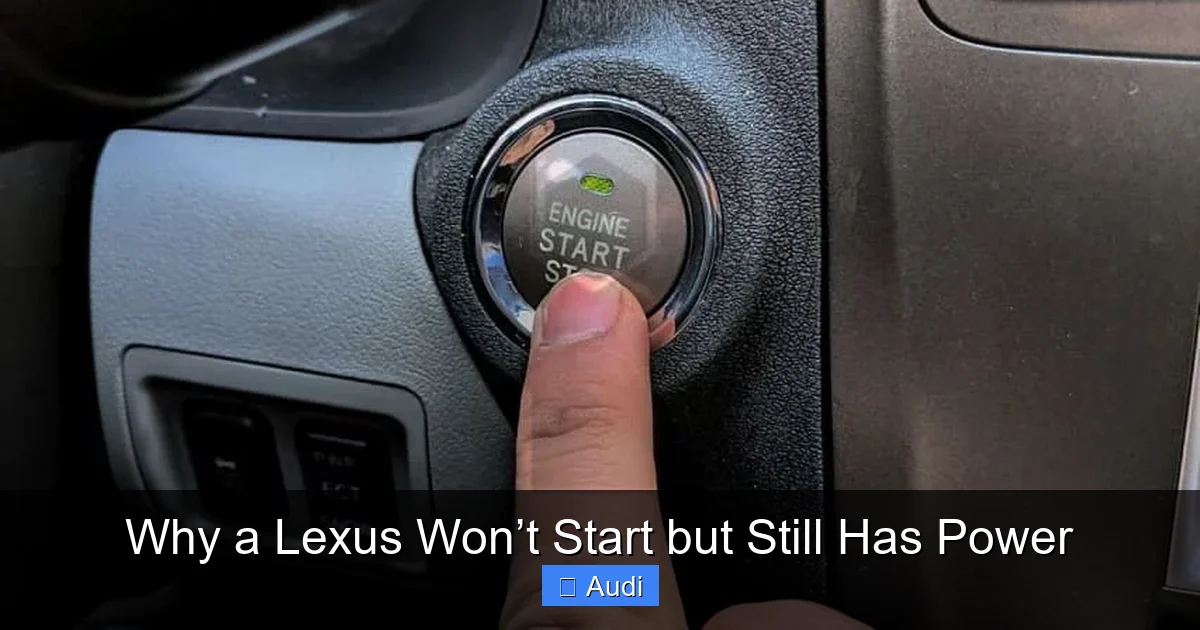 Why a Lexus Won’t Start but Still Has Power