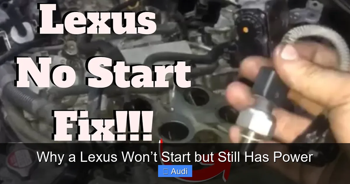 Why a Lexus Won’t Start but Still Has Power