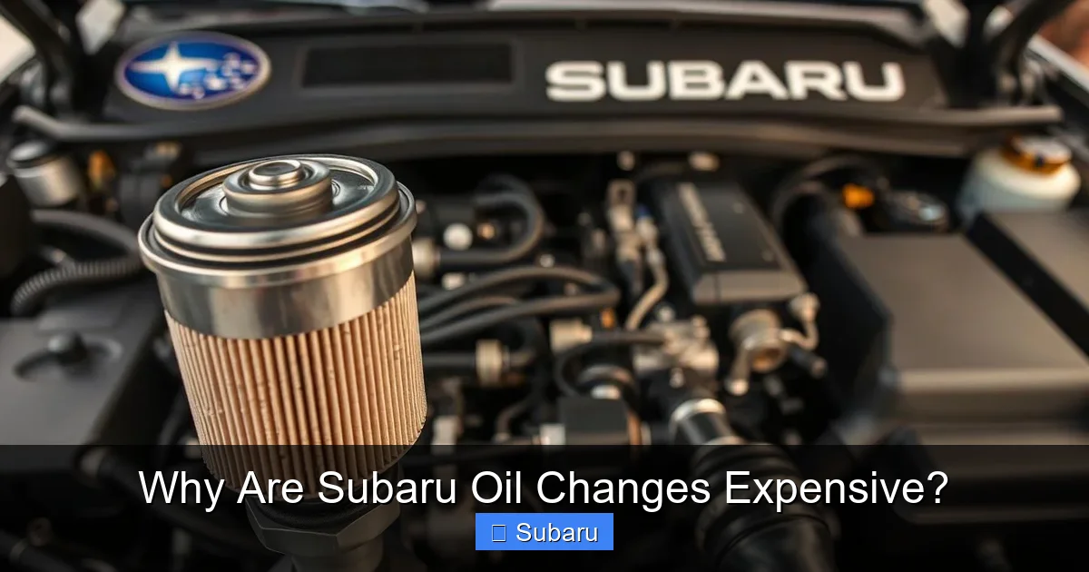 Why Are Subaru Oil Changes Expensive?