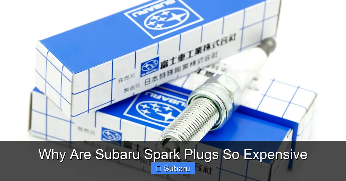 Why Are Subaru Spark Plugs So Expensive