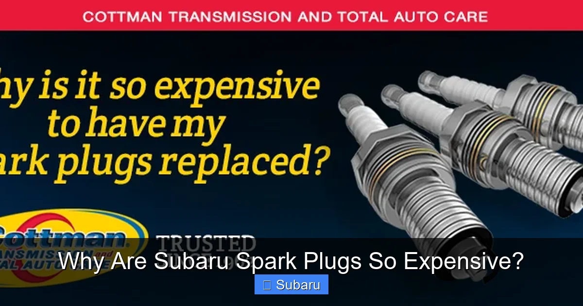 Why Are Subaru Spark Plugs So Expensive?