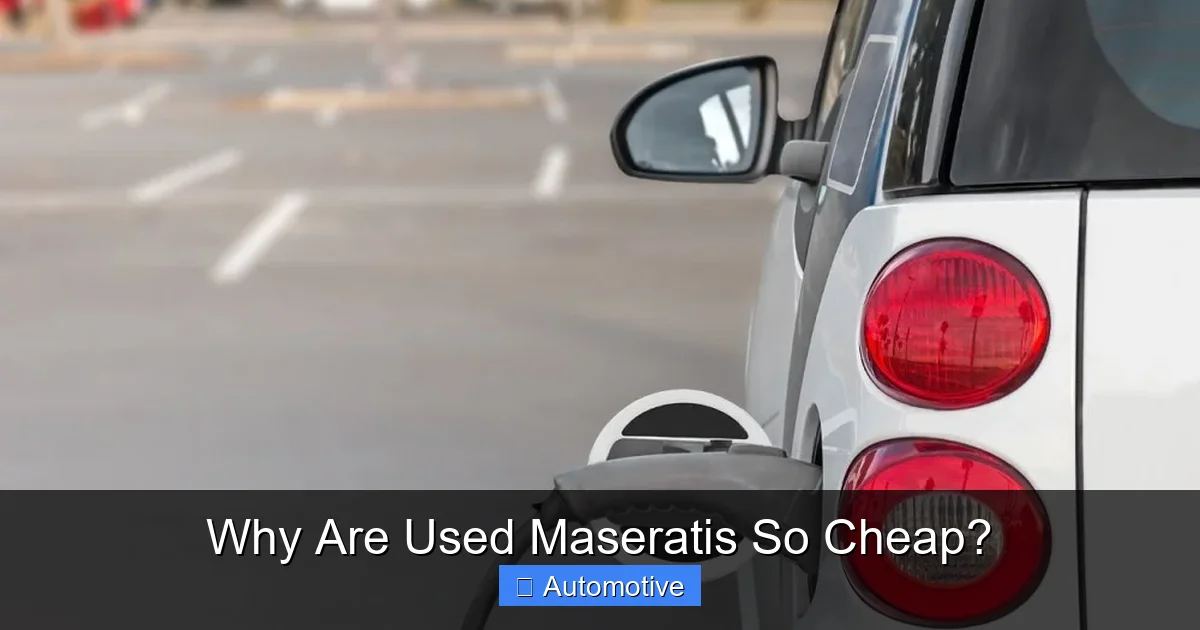 Why Are Used Maseratis So Cheap?