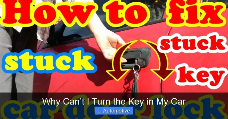 Why Can’t I Turn the Key in My Car