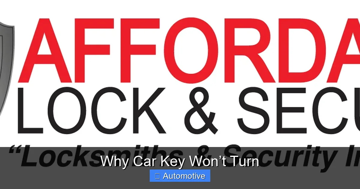 Why Car Key Won’t Turn