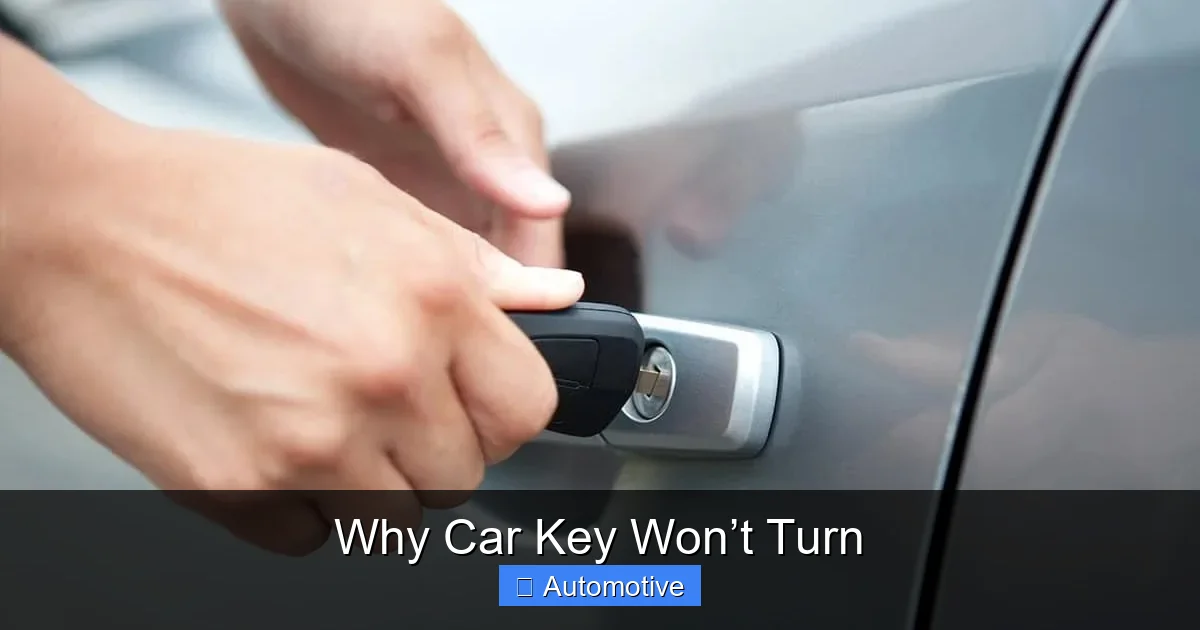 Why Car Key Won’t Turn
