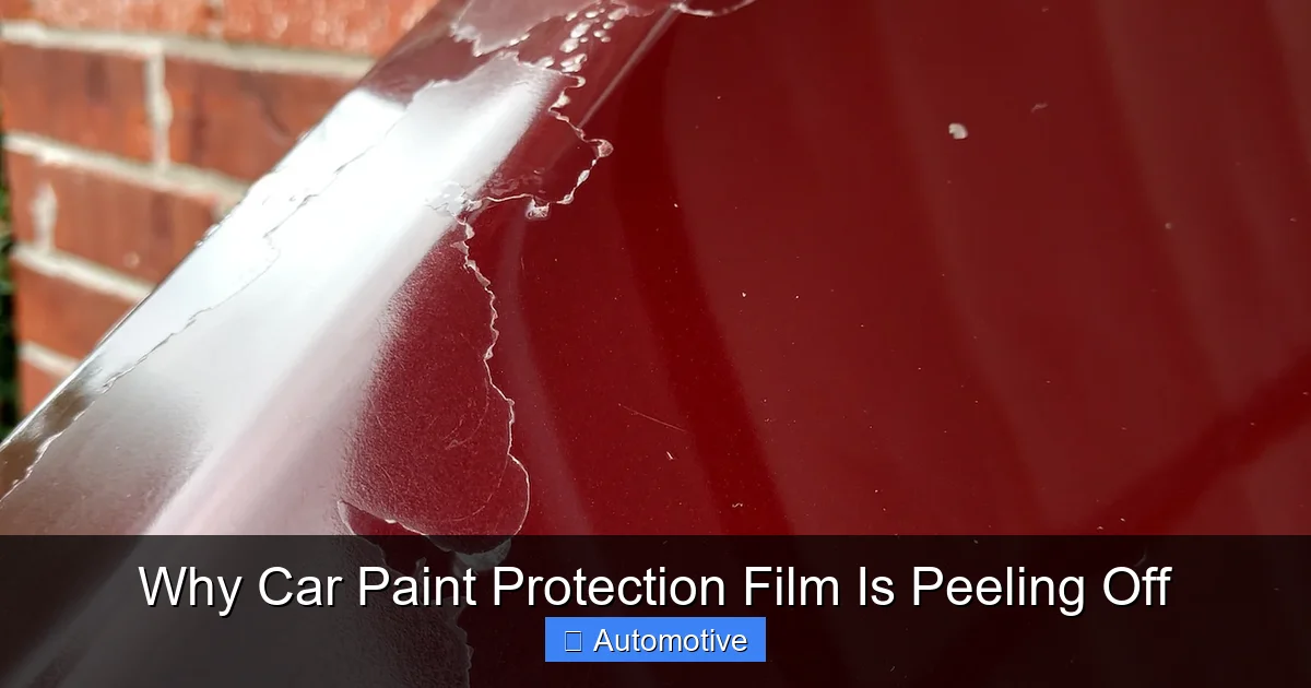 Why Car Paint Protection Film Is Peeling Off