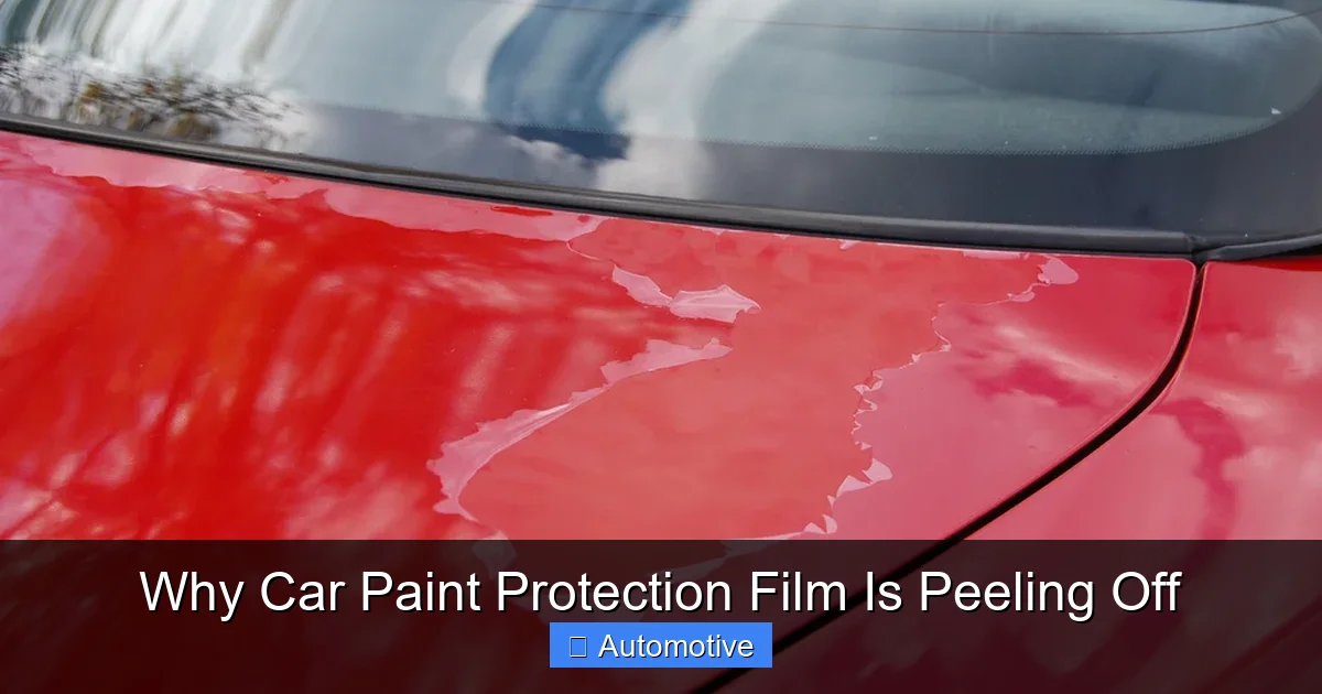 Why Car Paint Protection Film Is Peeling Off