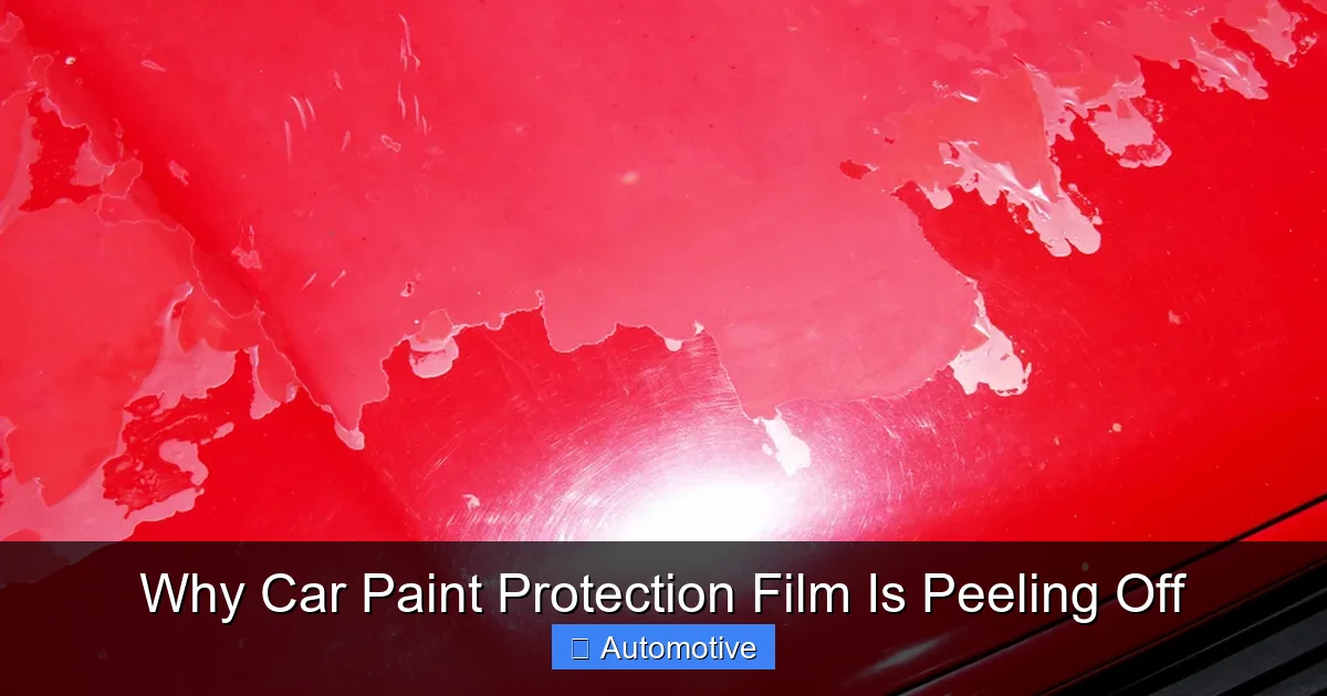 Why Car Paint Protection Film Is Peeling Off