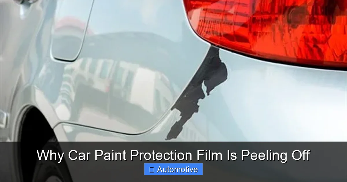 Why Car Paint Protection Film Is Peeling Off