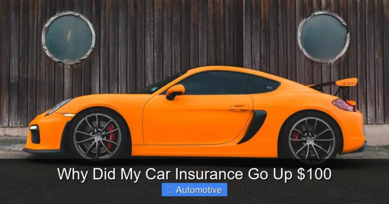 Why Did My Car Insurance Go Up $100