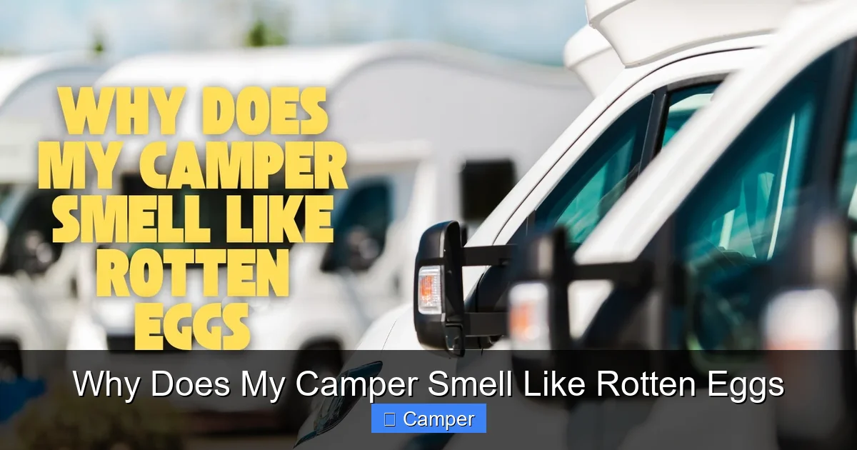 Why Does My Camper Smell Like Rotten Eggs