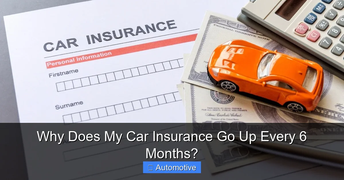 Why Does My Car Insurance Go Up Every 6 Months?
