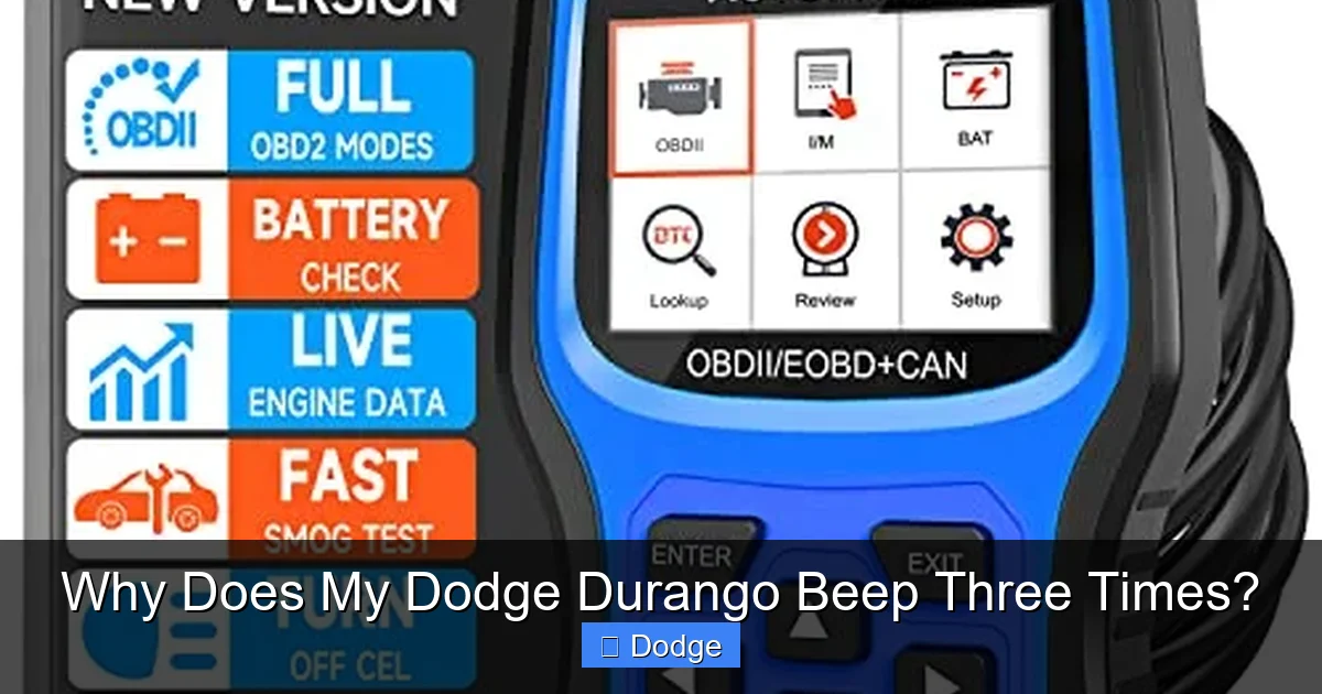 Why Does My Dodge Durango Beep Three Times?