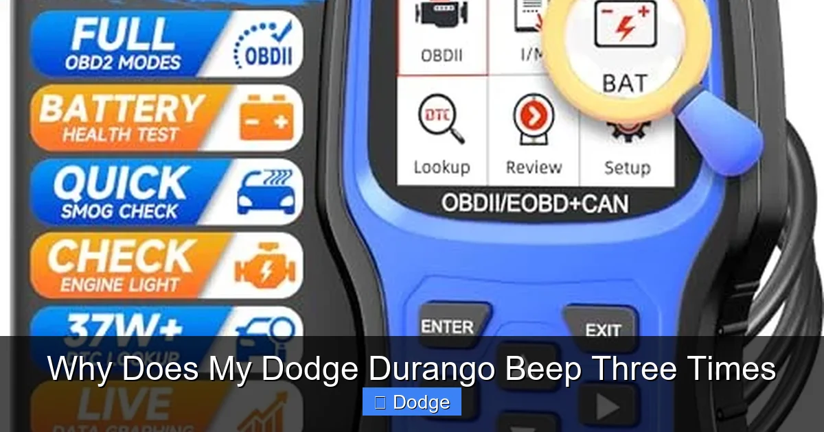 Why Does My Dodge Durango Beep Three Times