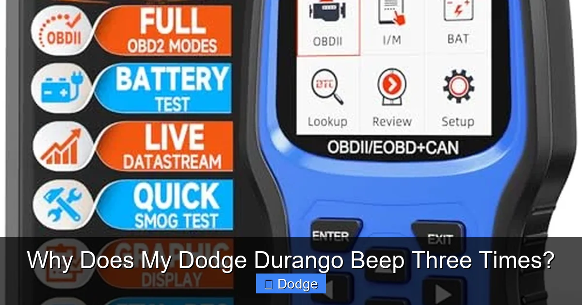 Why Does My Dodge Durango Beep Three Times?