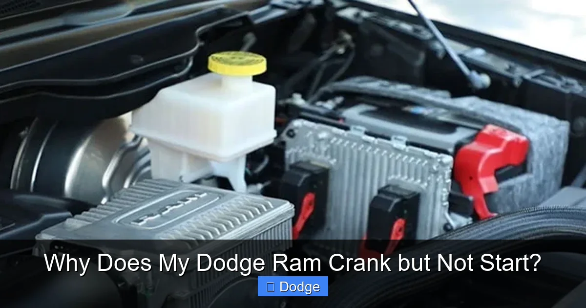 Why Does My Dodge Ram Crank but Not Start?