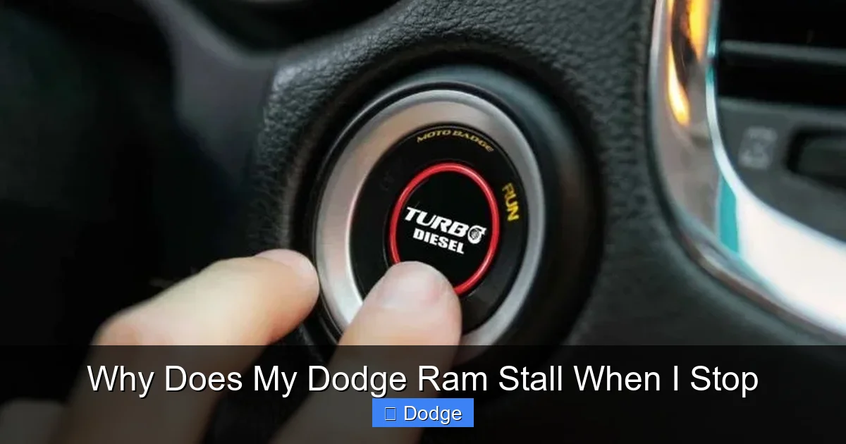 Why Does My Dodge Ram Stall When I Stop