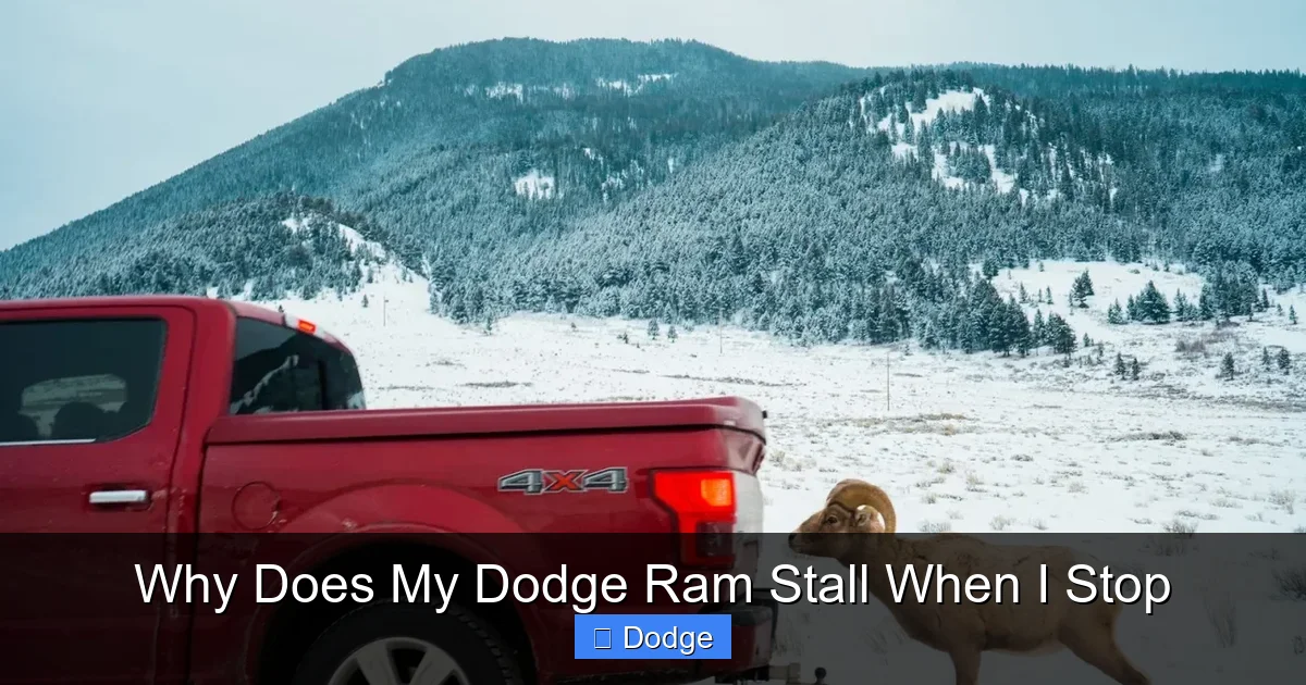 Why Does My Dodge Ram Stall When I Stop