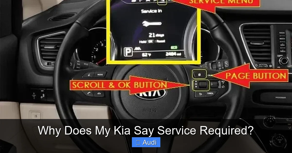 Why Does My Kia Say Service Required?