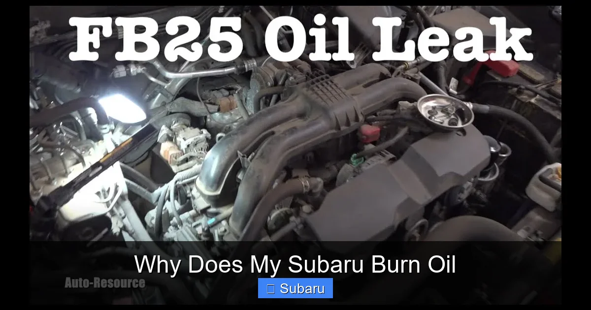 Why Does My Subaru Burn Oil