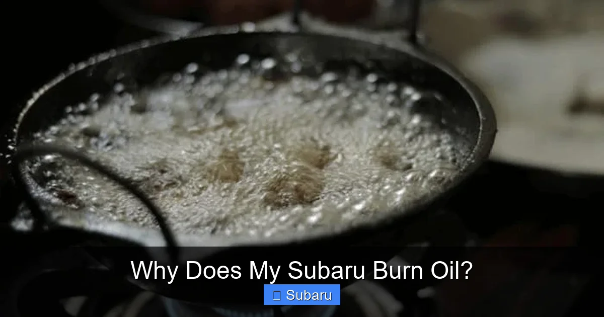 Why Does My Subaru Burn Oil?