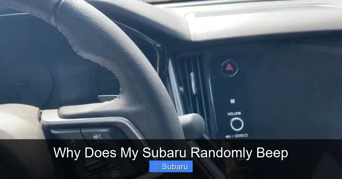 Why Does My Subaru Randomly Beep