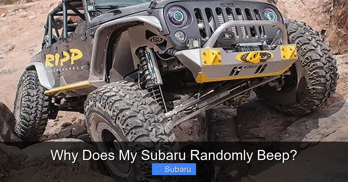 Why Does My Subaru Randomly Beep?