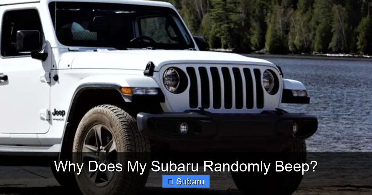 Why Does My Subaru Randomly Beep?