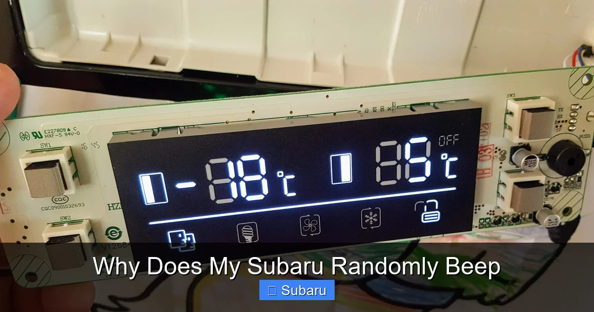 Why Does My Subaru Randomly Beep