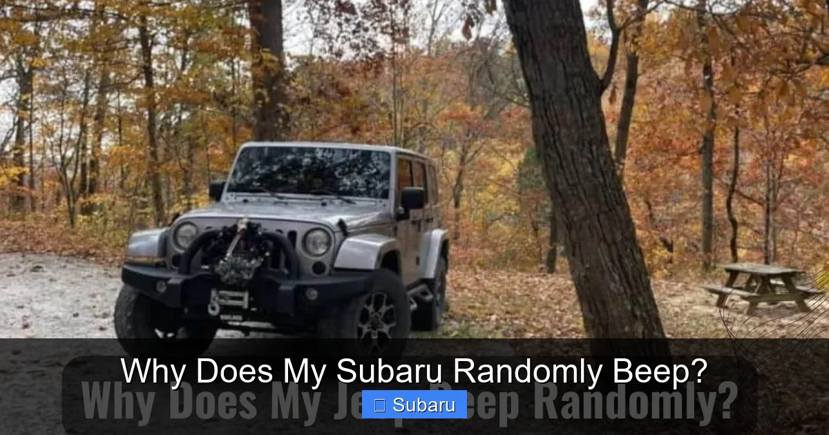 Why Does My Subaru Randomly Beep?