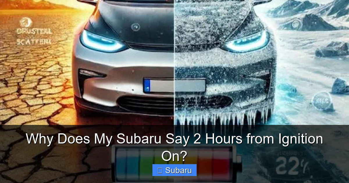 2 Hrs From Ignition On Subaru