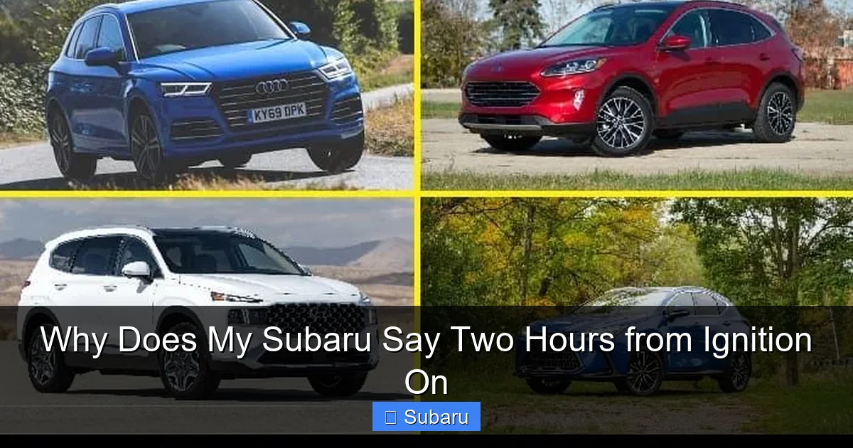 Why Does My Subaru Say Two Hours from Ignition On