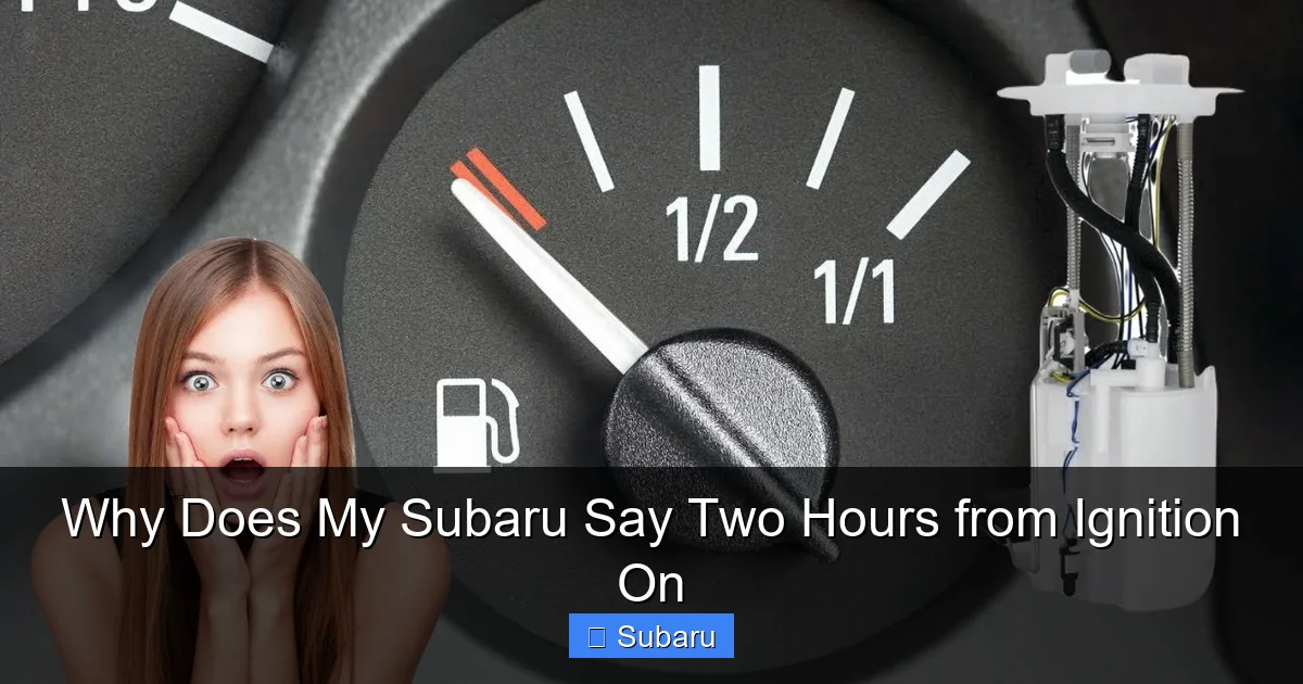 Why Does My Subaru Say Two Hours from Ignition On