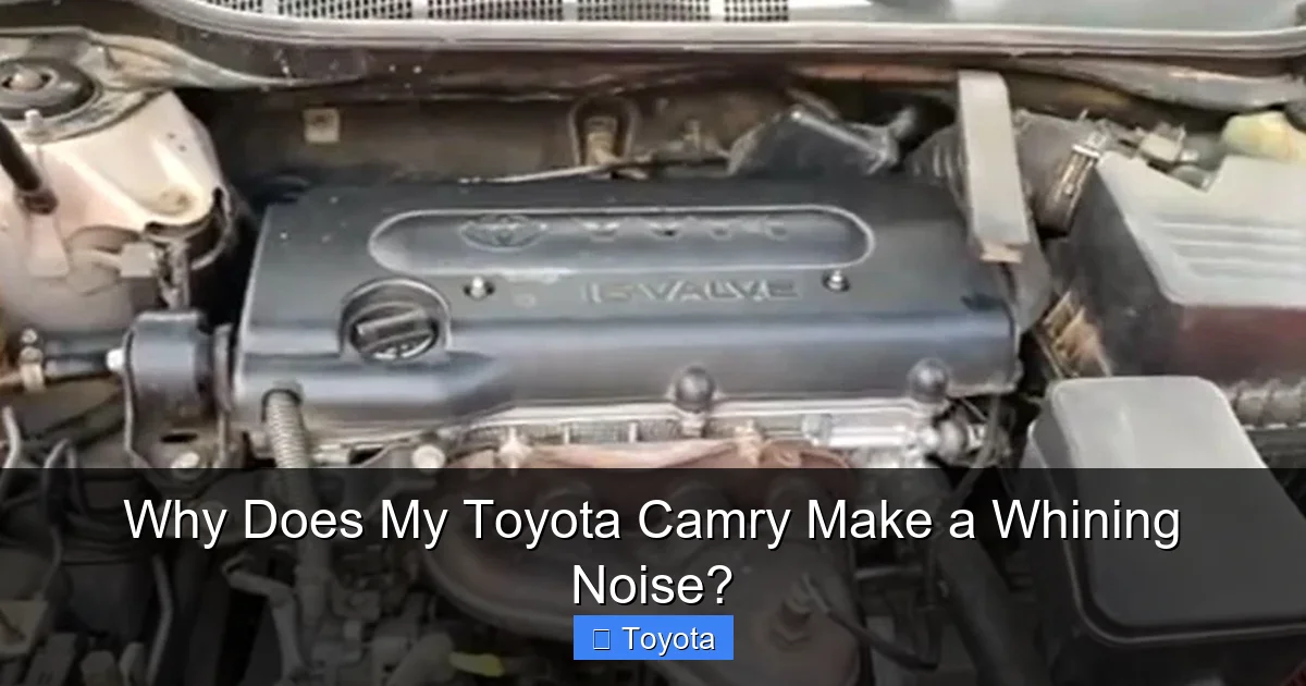 Why Does My Toyota Camry Make a Whining Noise?