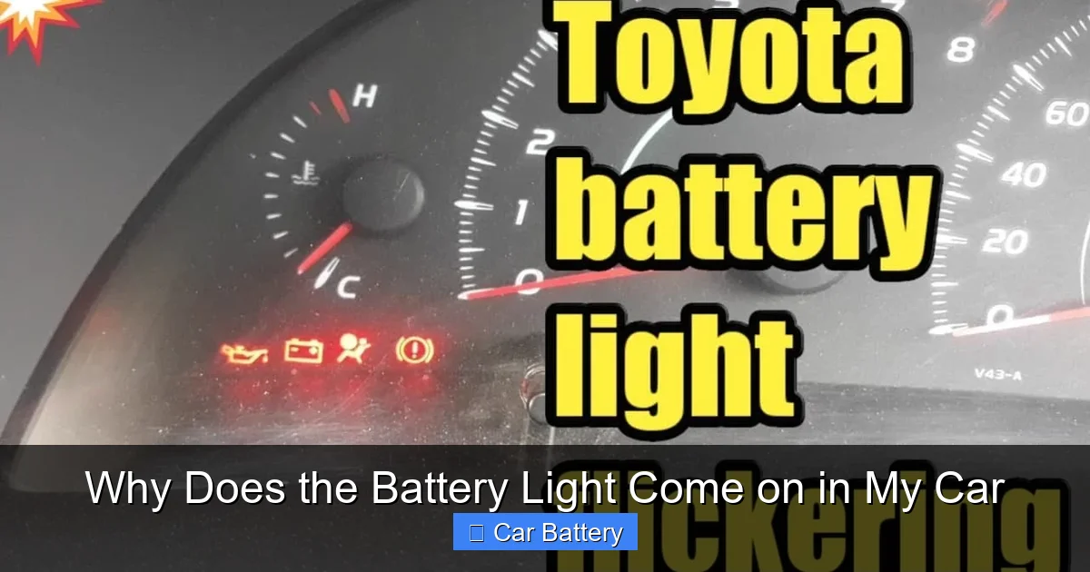Why Does the Battery Light Come on in My Car