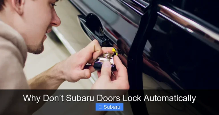 Why Don’t Subaru Doors Lock Automatically