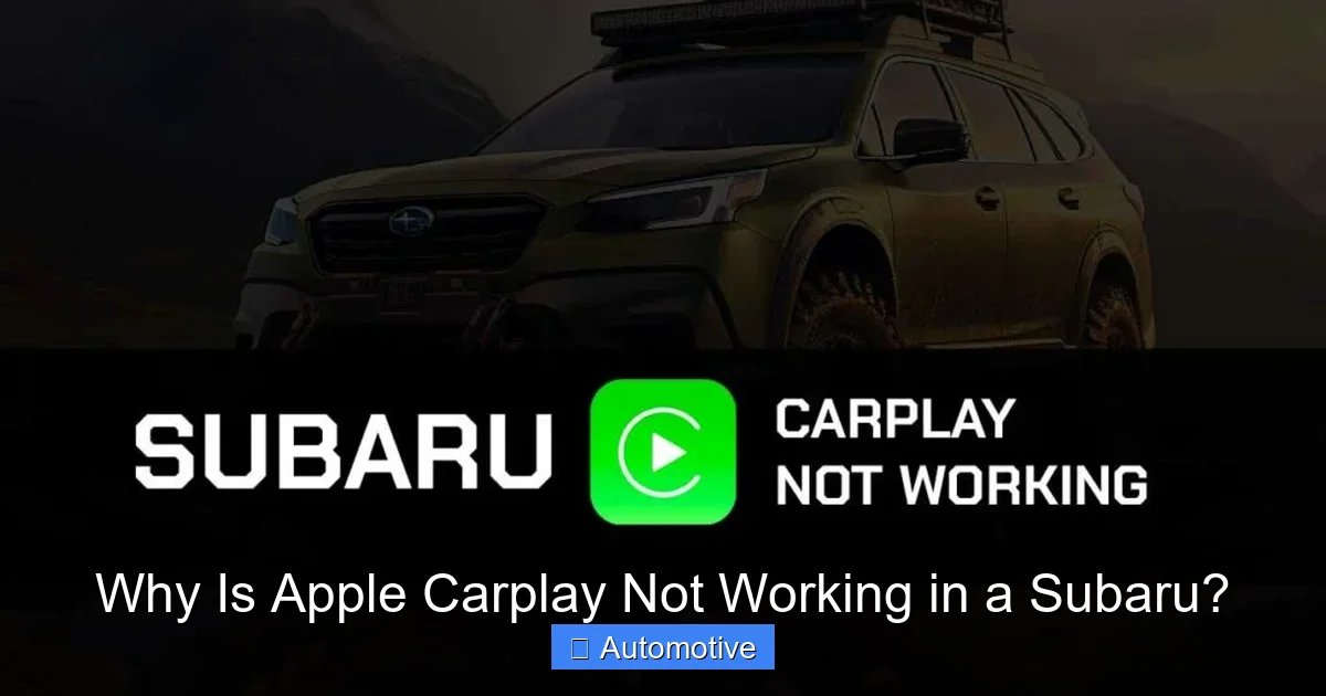 Why Is Apple Carplay Not Working in a Subaru?