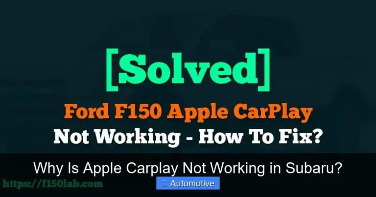 Why Is Apple Carplay Not Working in Subaru?