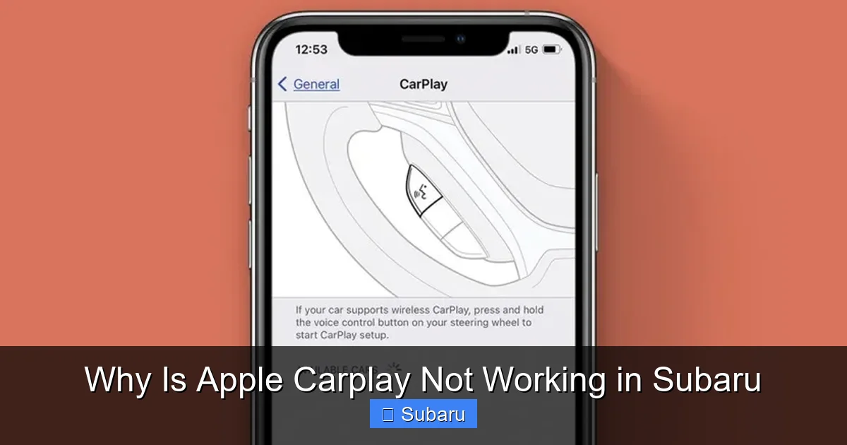 Why Is Apple Carplay Not Working in Subaru